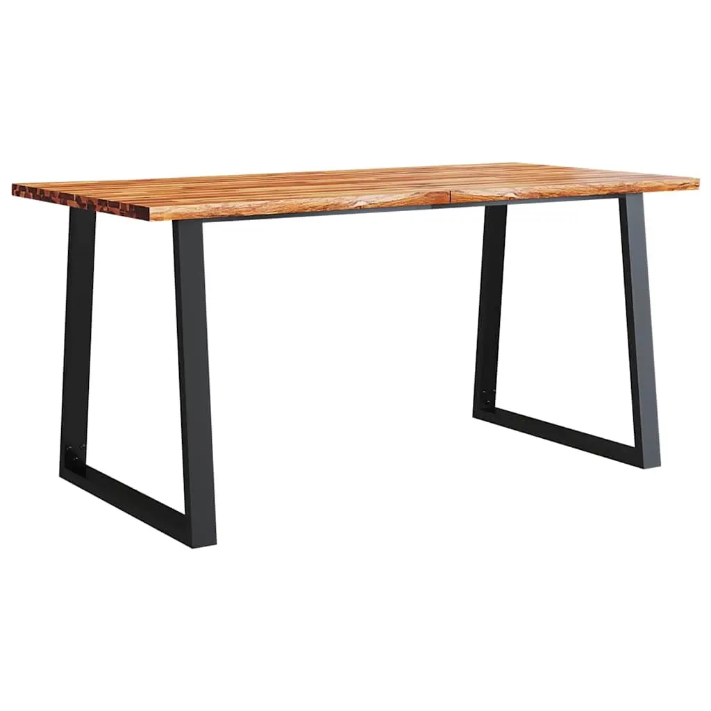 Dining Table with Live Edge 160x80x75 cm Solid Wood Acacia 353290 - Furniture