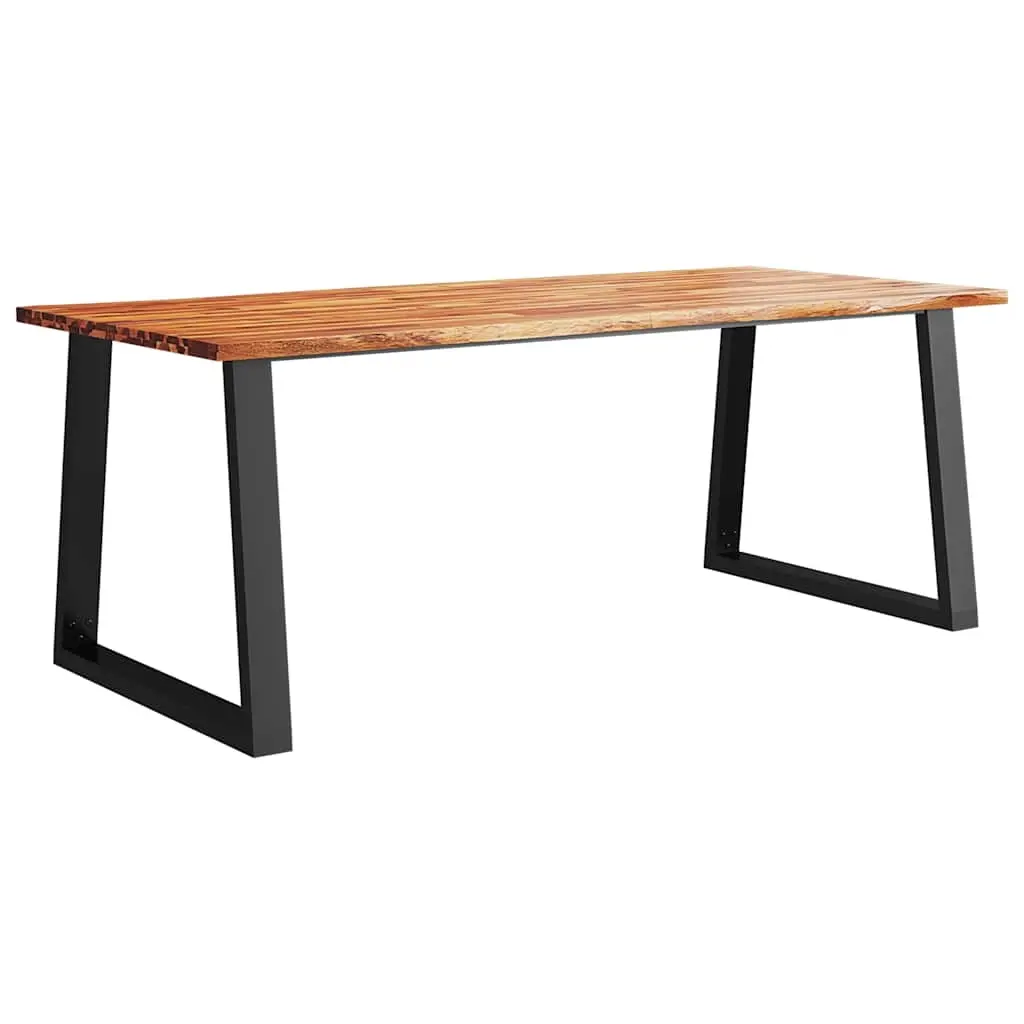 Dining Table with Live Edge 200x90x75 cm Solid Wood Acacia 353292 - Furniture