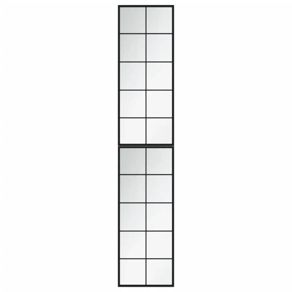 Wall Mirrors 2 pcs Black 100x40 cm Metal 3189034 - Home & Garden