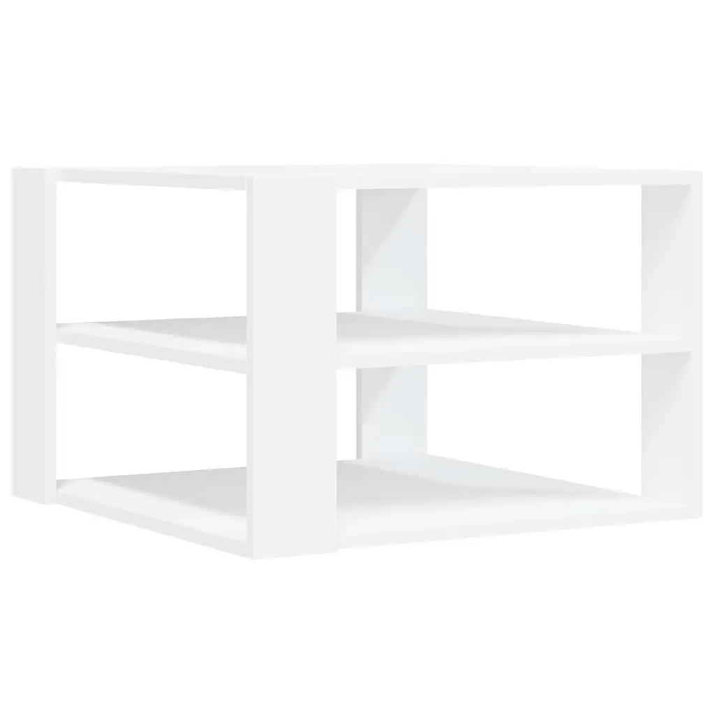 Coffee Table White 58x58x40 cm Engineered Wood 834245 - Furniture