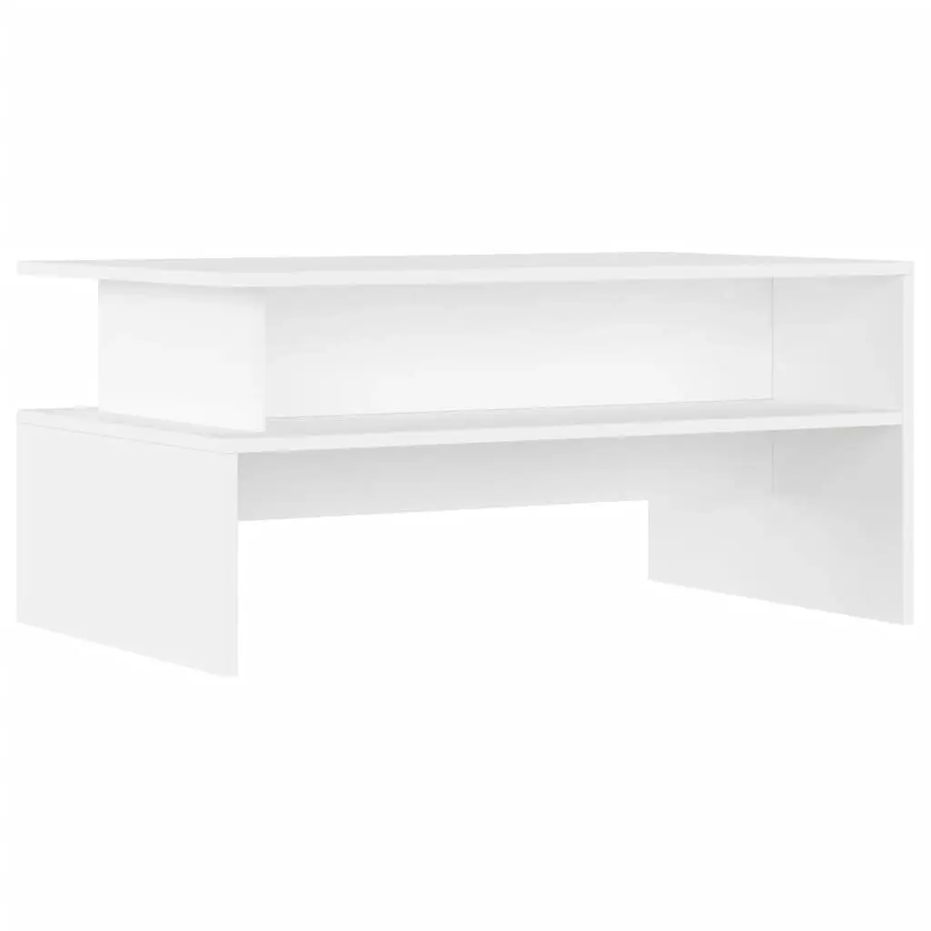 Coffee Table White 90x55x42.5 cm Engineered Wood 834278 - Furniture