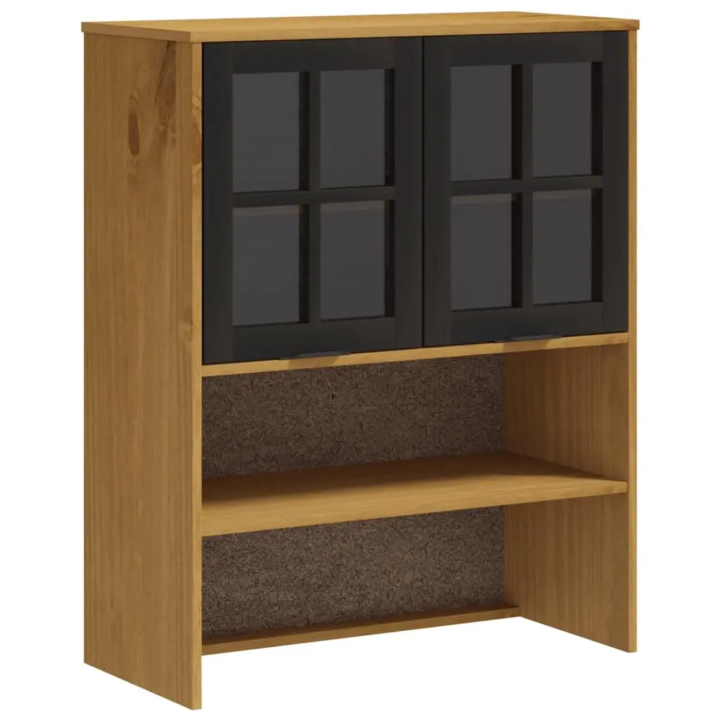 Top for Highboard with Glass Doors FLAM Solid Wood Pine 357825 - Furniture