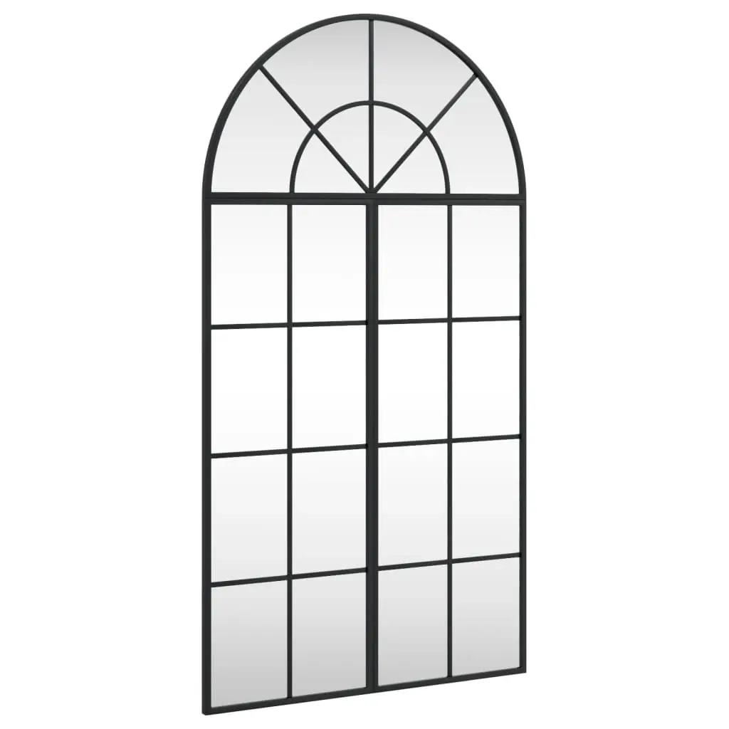 Wall Mirror Black 60x110 cm Arch Iron 3200606 - Home & Garden