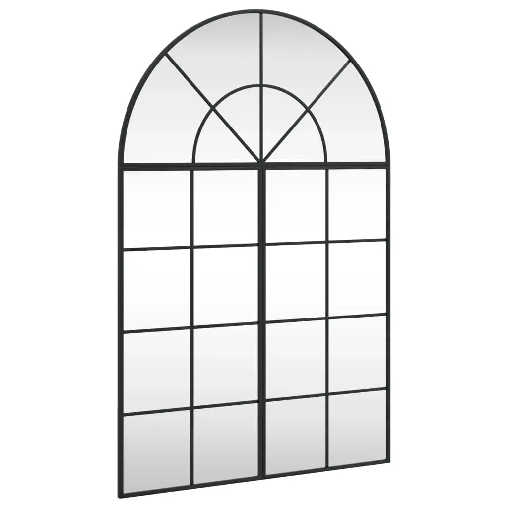 Wall Mirror Black 80x120 cm Arch Iron 3200608 - Home & Garden