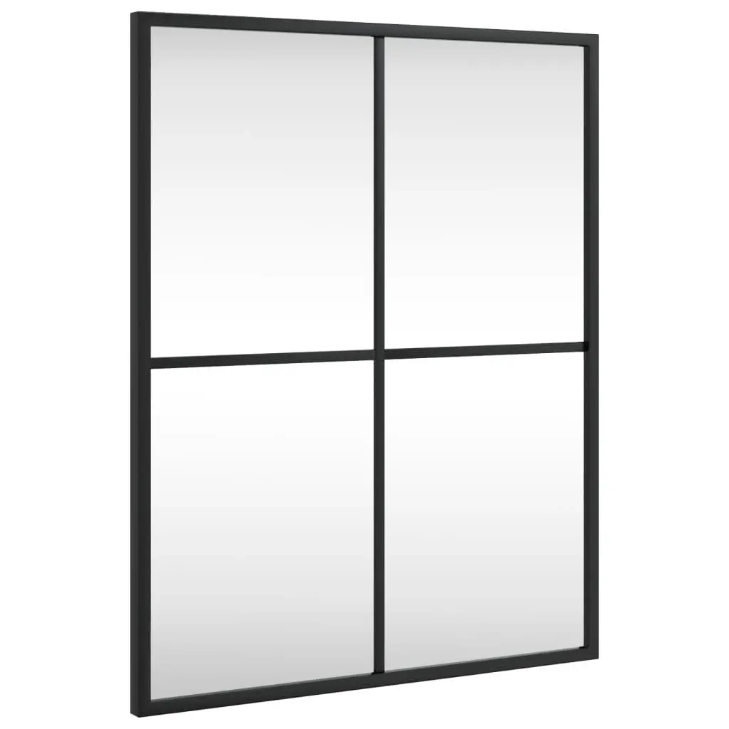 Wall Mirror Black 40x50 cm Rectangle Iron 358646 - Home & Garden