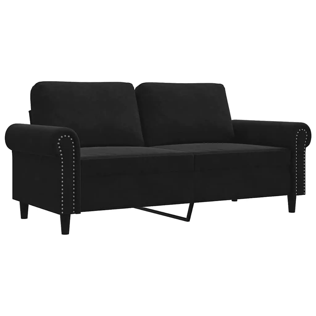 2-Seater Sofa Black 140 cm Velvet 359534