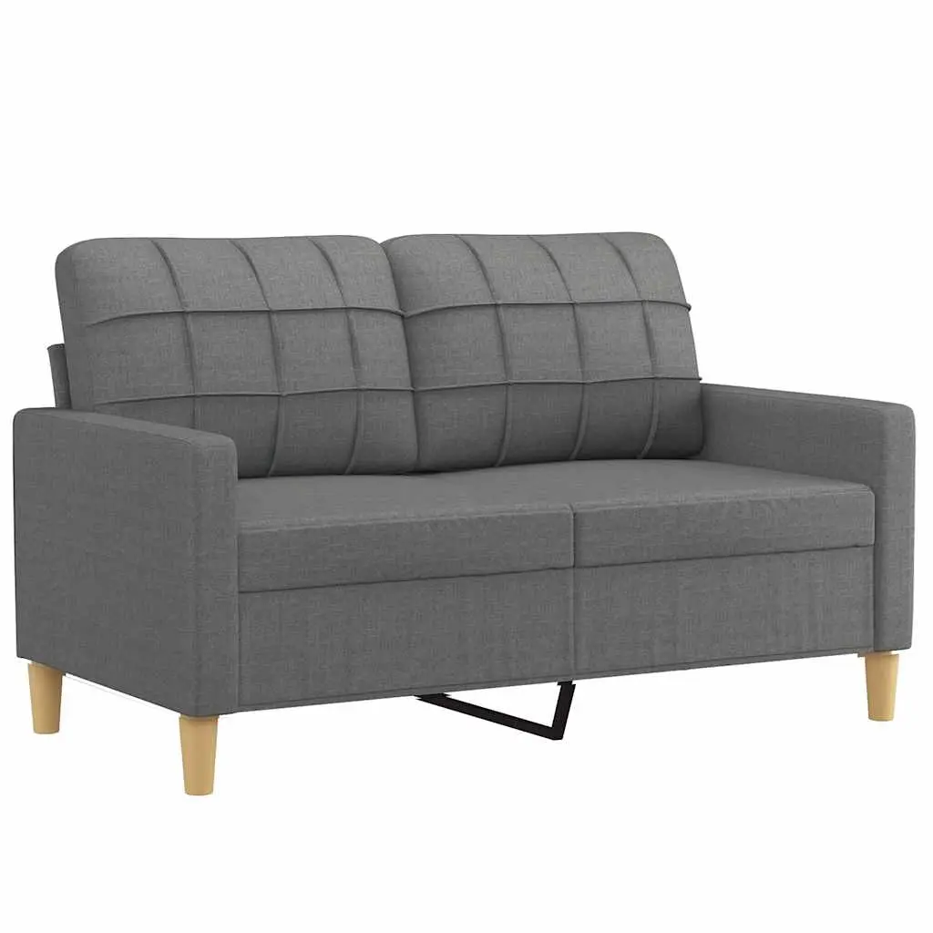 2-Seater Sofa Dark Grey 120 cm Fabric 359084