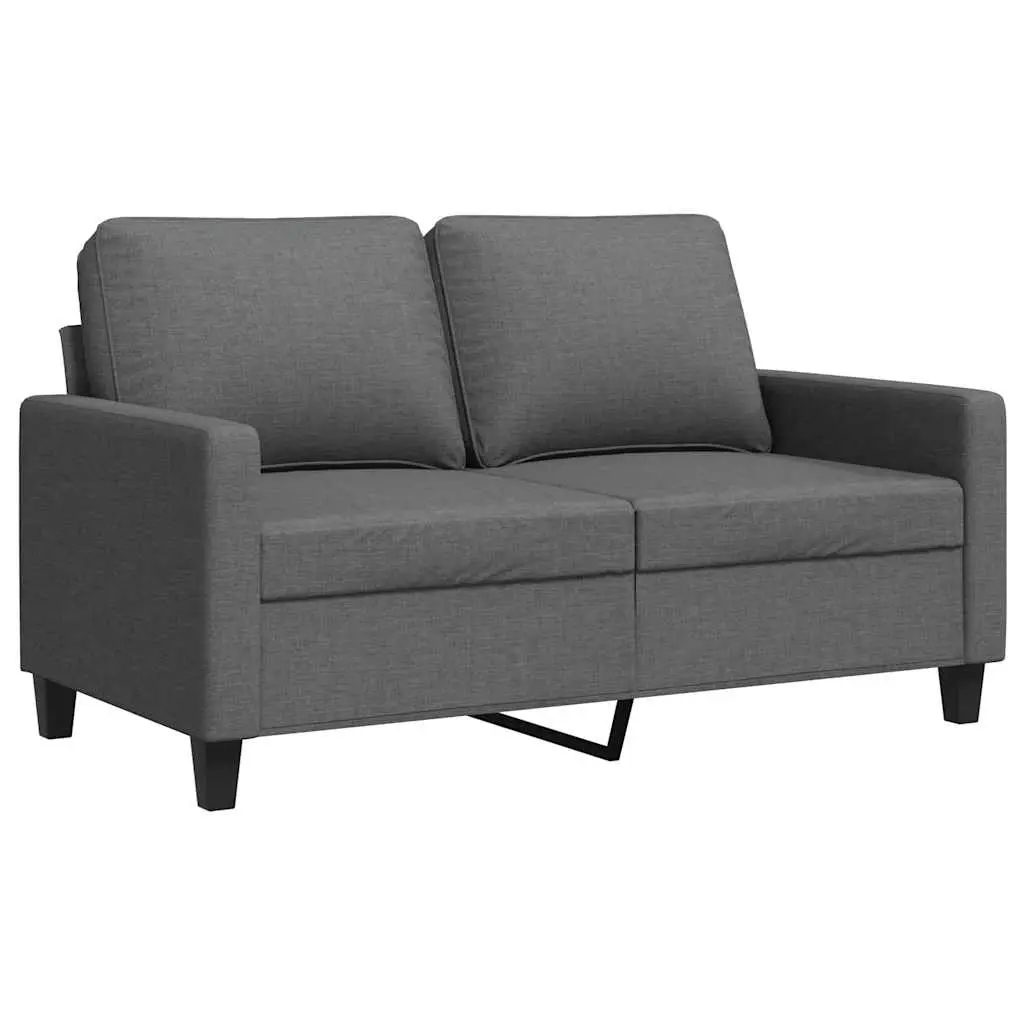 2-Seater Sofa Dark Grey 120 cm Fabric 359156