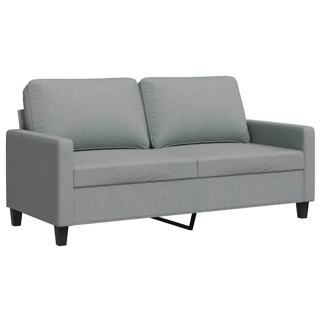 2-Seater Sofa Light Grey 140 cm Fabric 359163