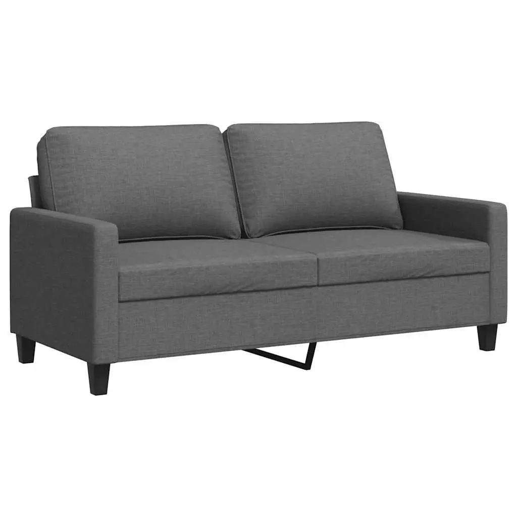 2-Seater Sofa Dark Grey 140 cm Fabric 359164