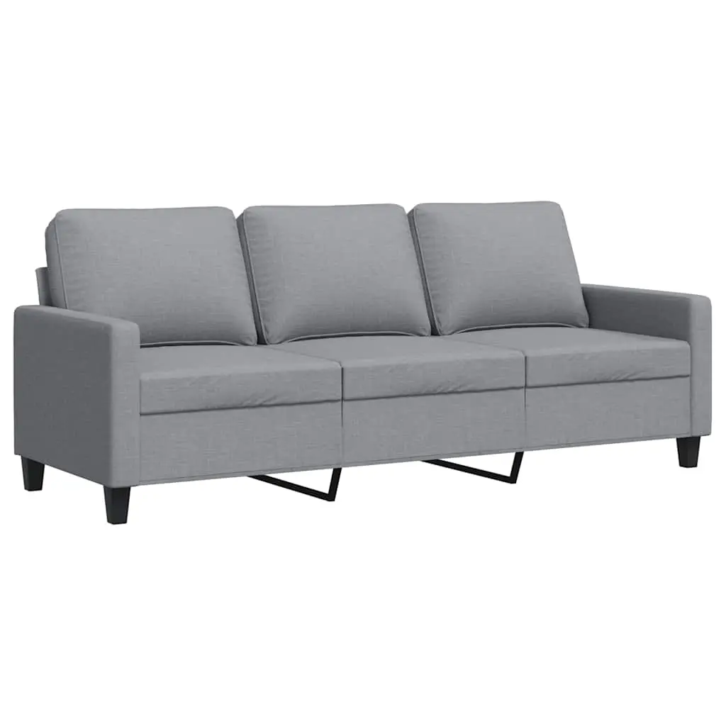 3-Seater Sofa Light Grey 180 cm Fabric 359171