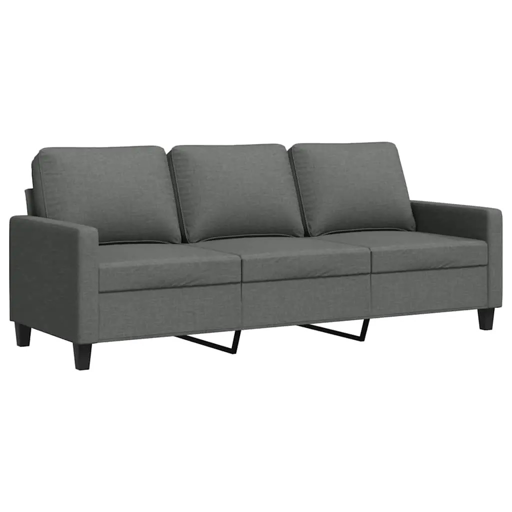 3-Seater Sofa Dark Grey 180 cm Fabric 359172