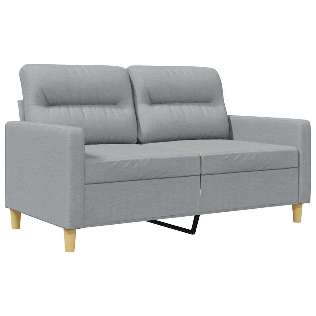 2-Seater Sofa Light Grey 120 cm Fabric 359227