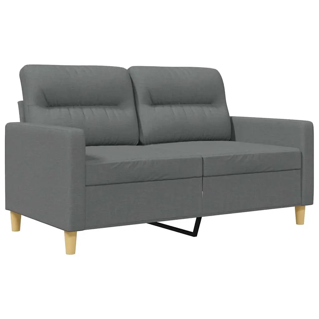 2-Seater Sofa Dark Grey 120 cm Fabric 359228