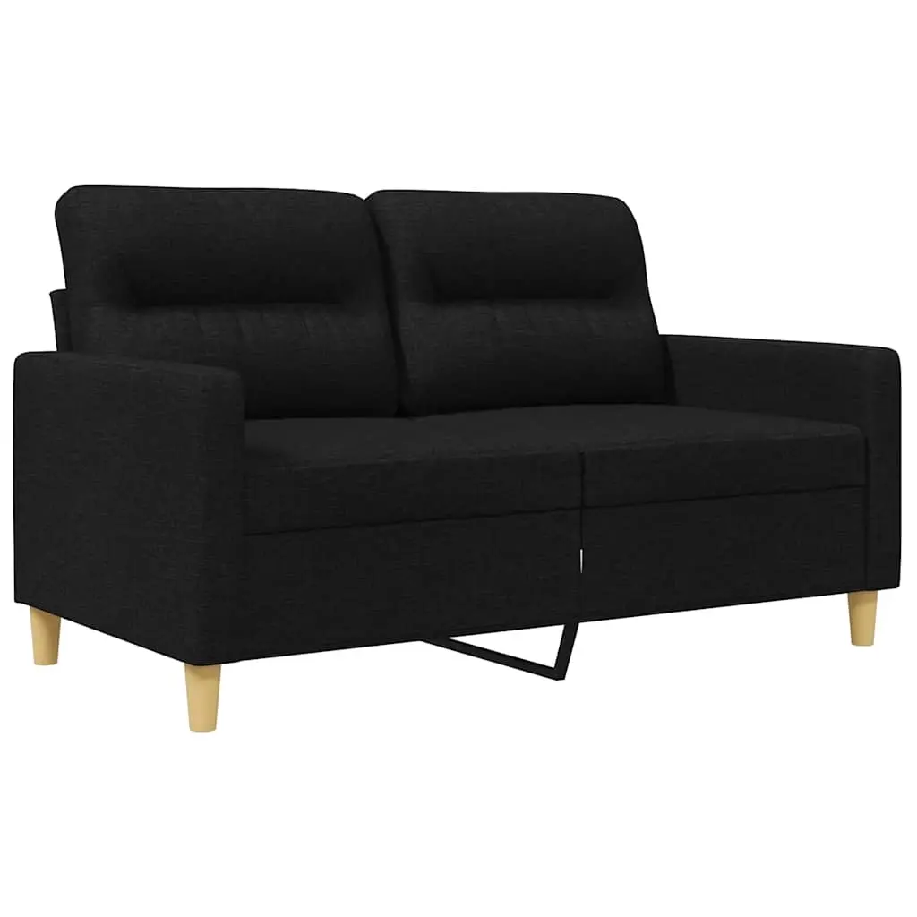 2-Seater Sofa Black 120 cm Fabric 359231