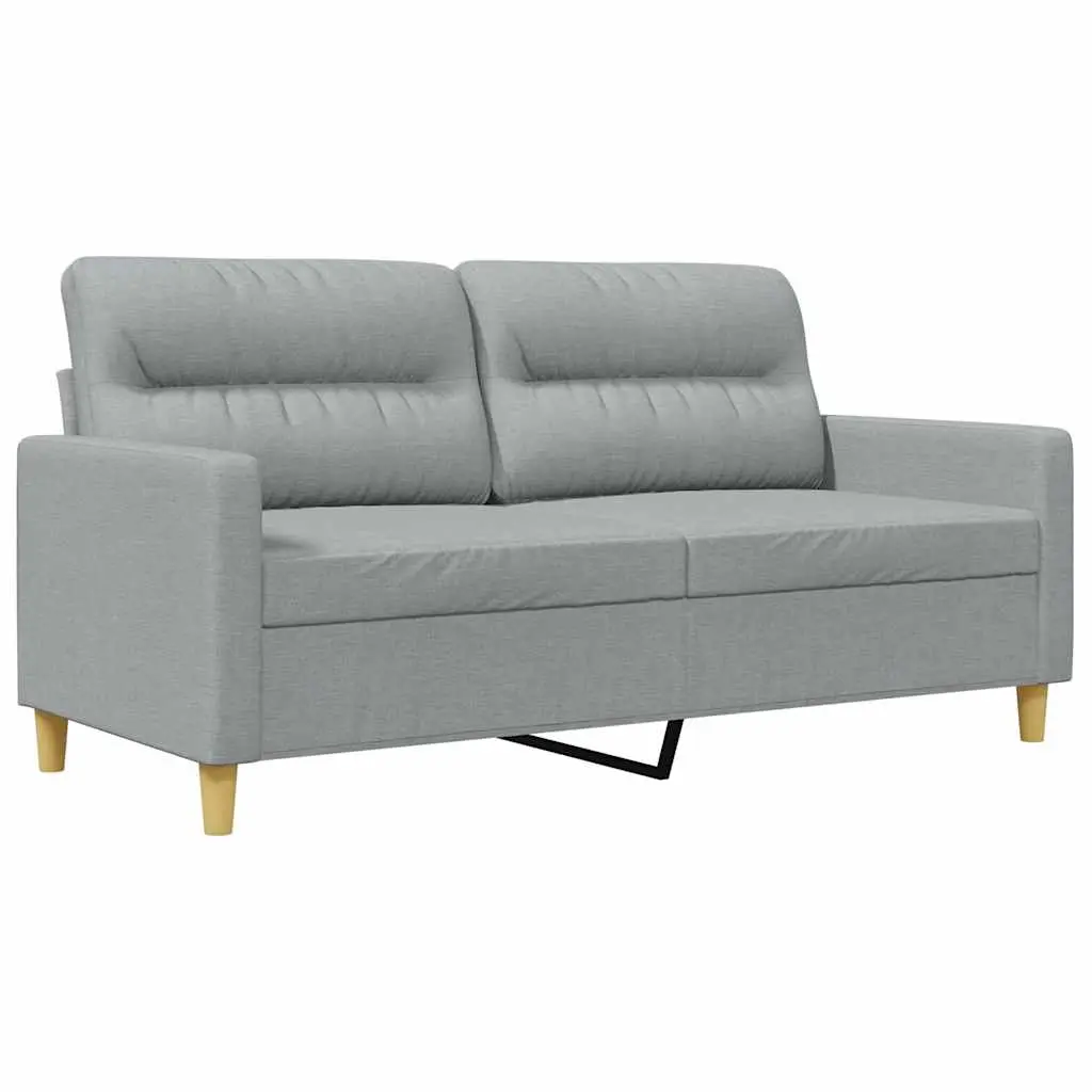 2-Seater Sofa Light Grey 140 cm Fabric 359235