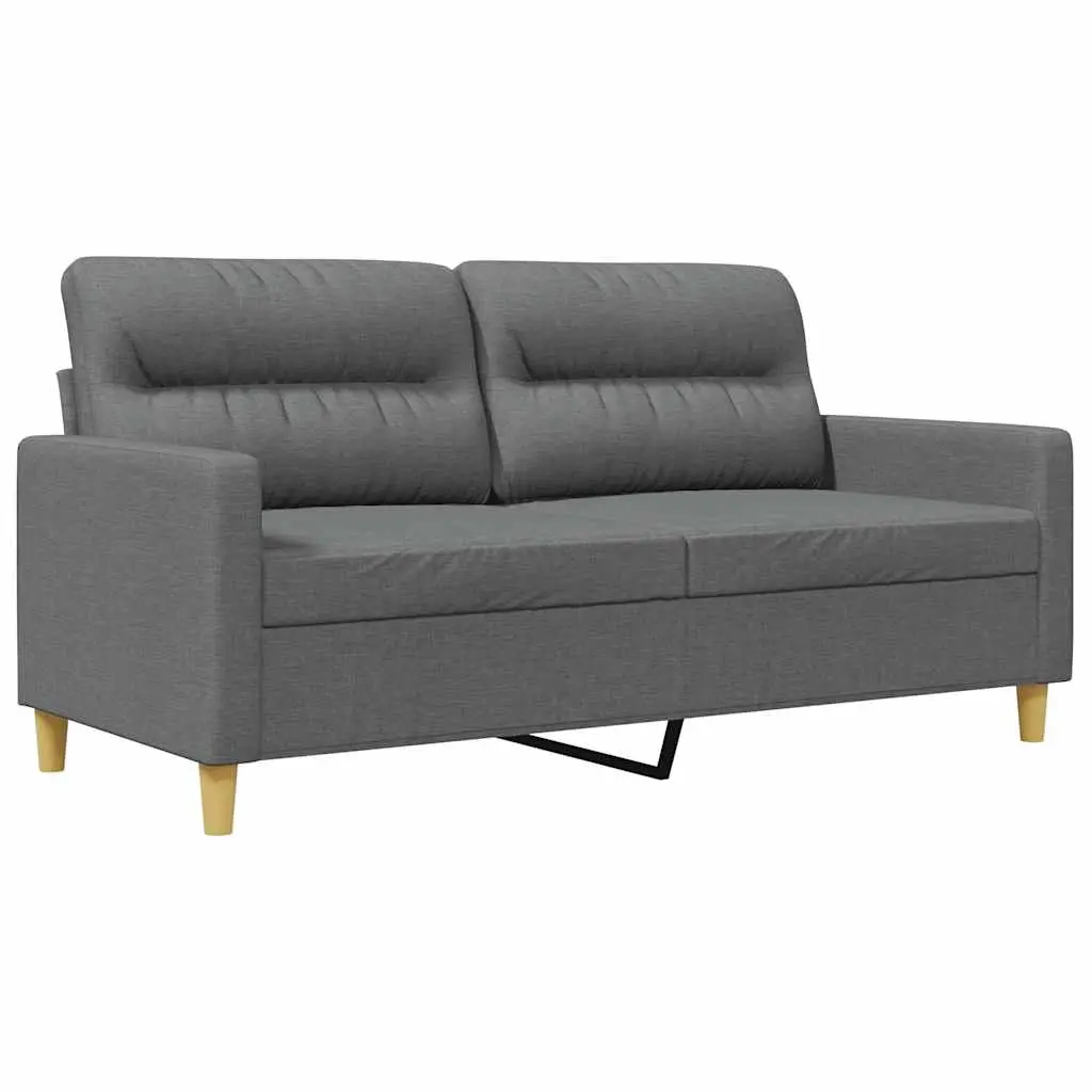 2-Seater Sofa Dark Grey 140 cm Fabric 359236