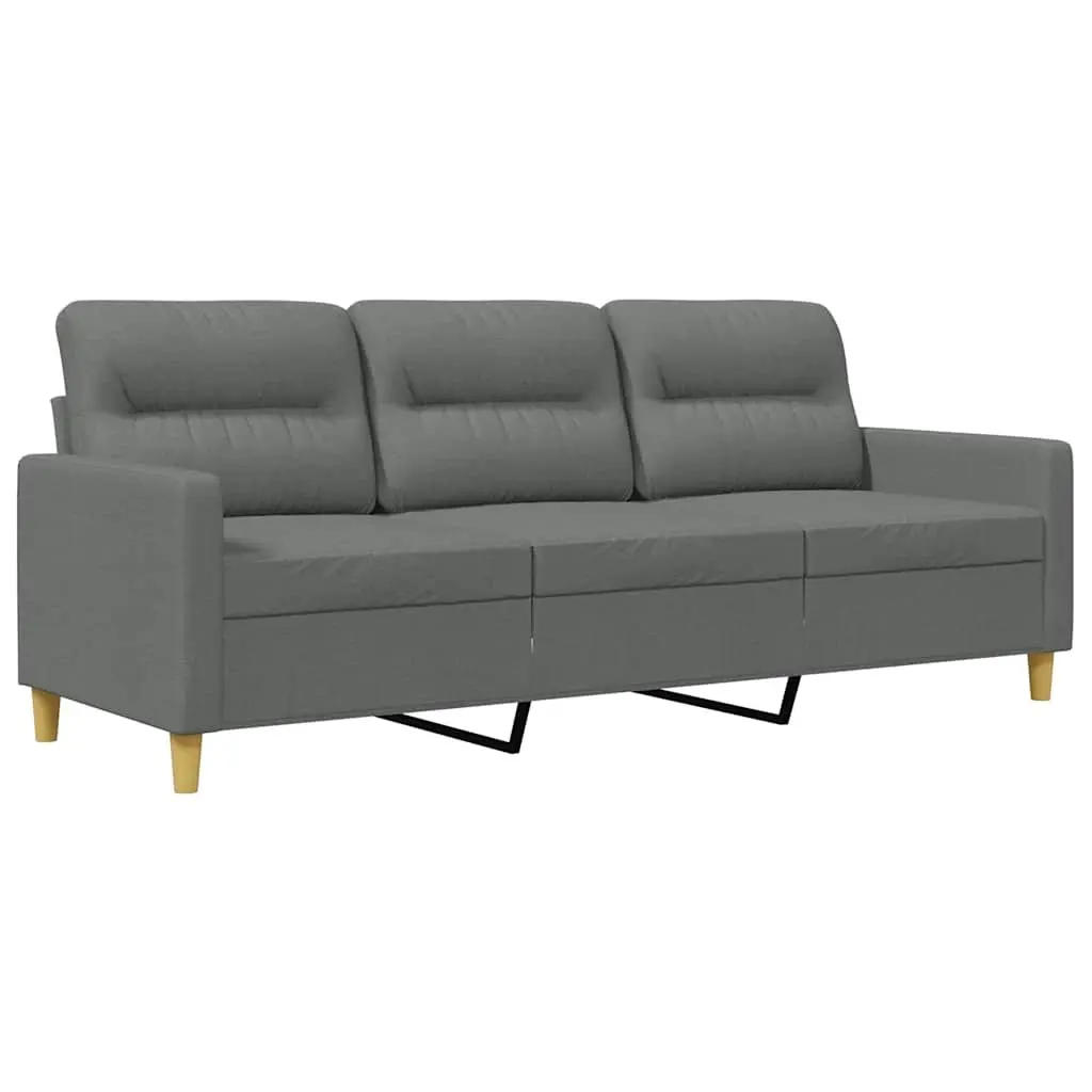 3-Seater Sofa Dark Grey 180 cm Fabric 359244