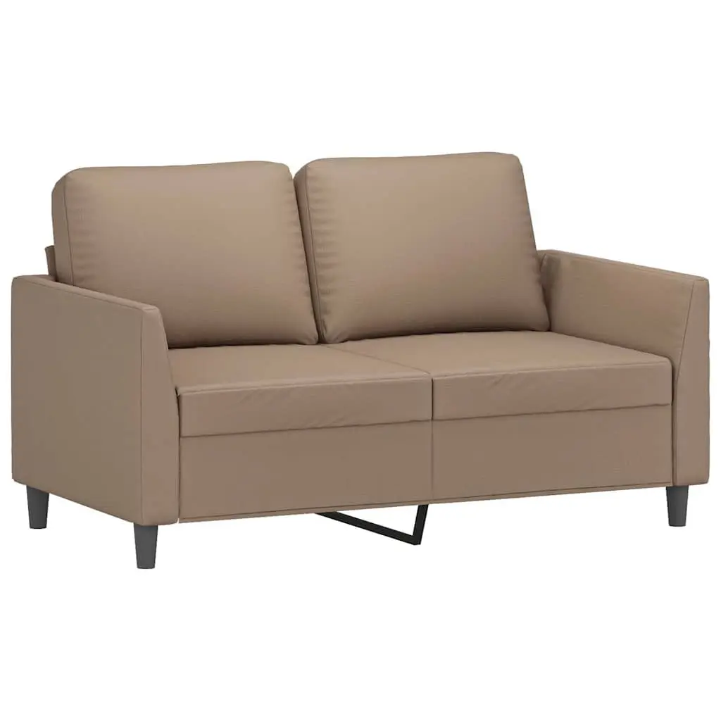 2-Seater Sofa Cappuccino 120 cm Faux Leather 359332