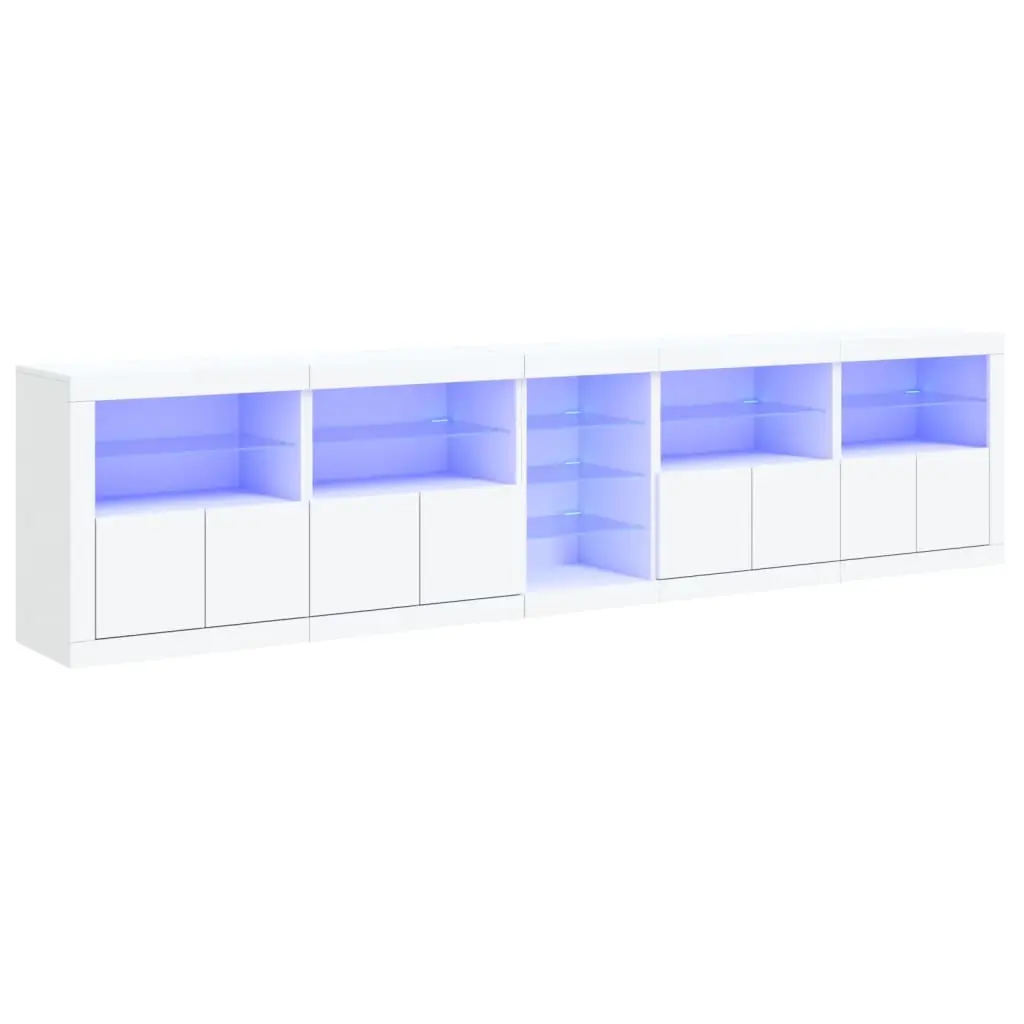 Sideboard with LED Lights White 283x37x67 cm 3209023 - Furniture