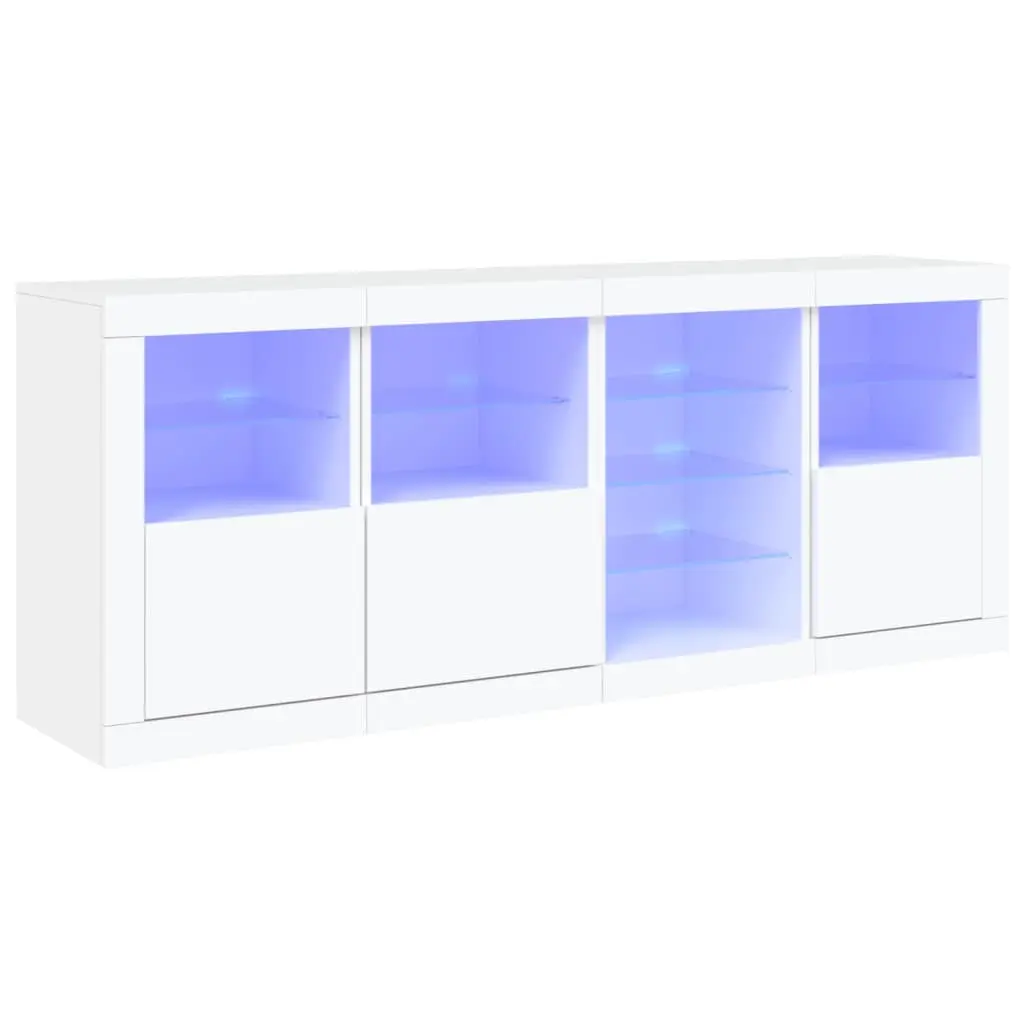 Sideboard with LED Lights White 164x37x67 cm 3209051 - Furniture