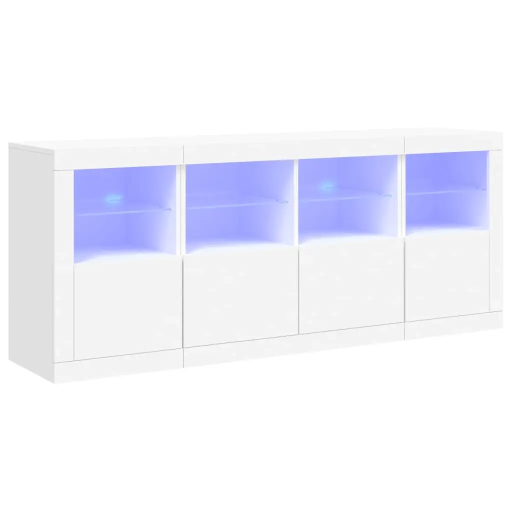 Sideboard with LED Lights White 163x37x67 cm 3209072 - Furniture