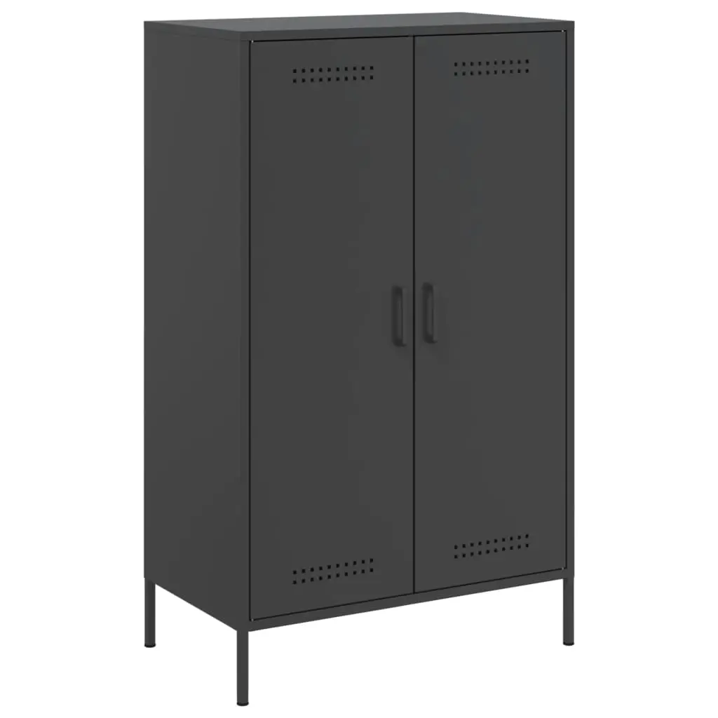 Highboard Black 68x39x113 cm Steel 842964 - Furniture