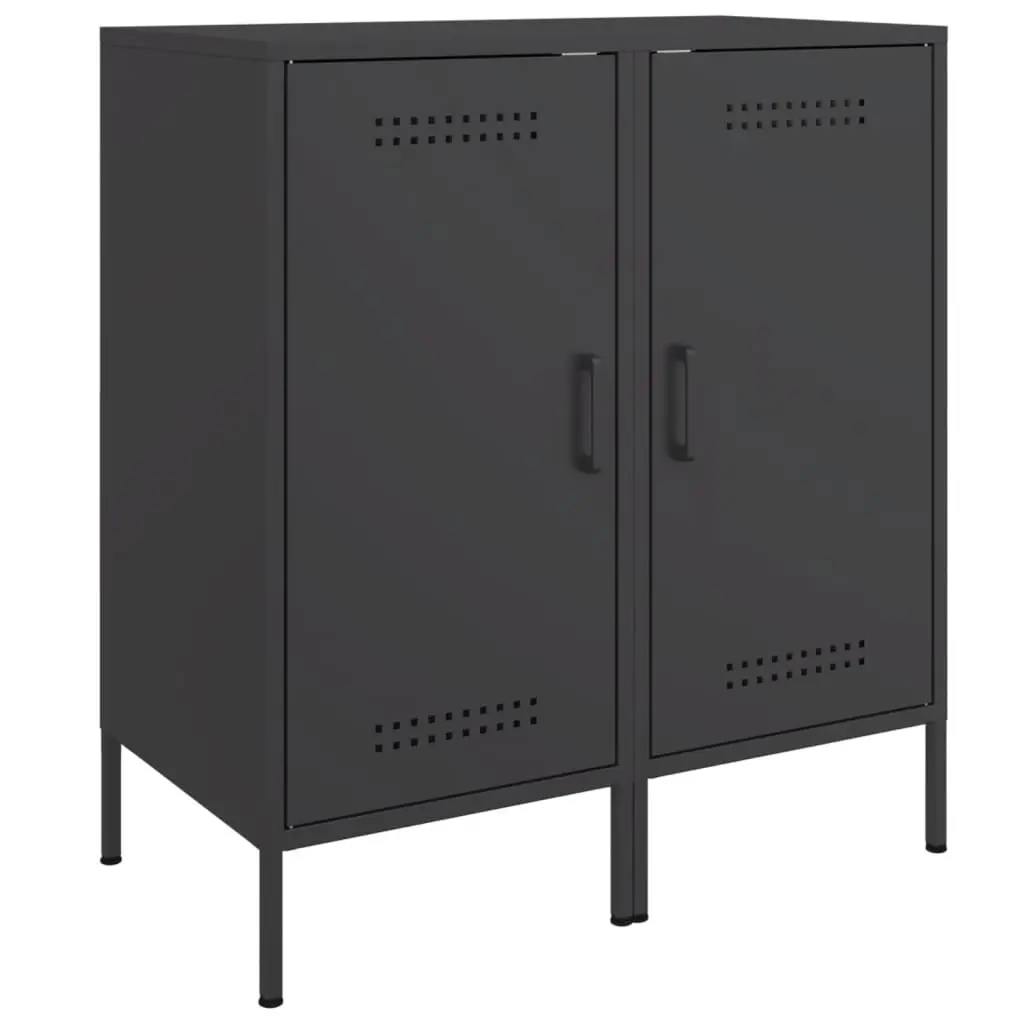 Sideboards 2 pcs Black 36x39x79 cm Steel 843013 - Furniture