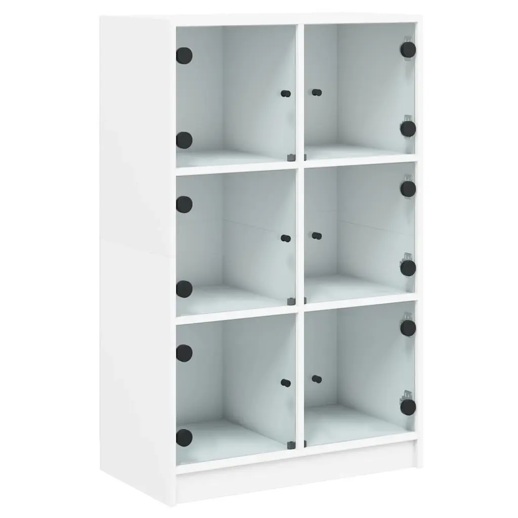 Highboard with Doors White 68x37x109 cm Engineered Wood 3295850 - Furniture