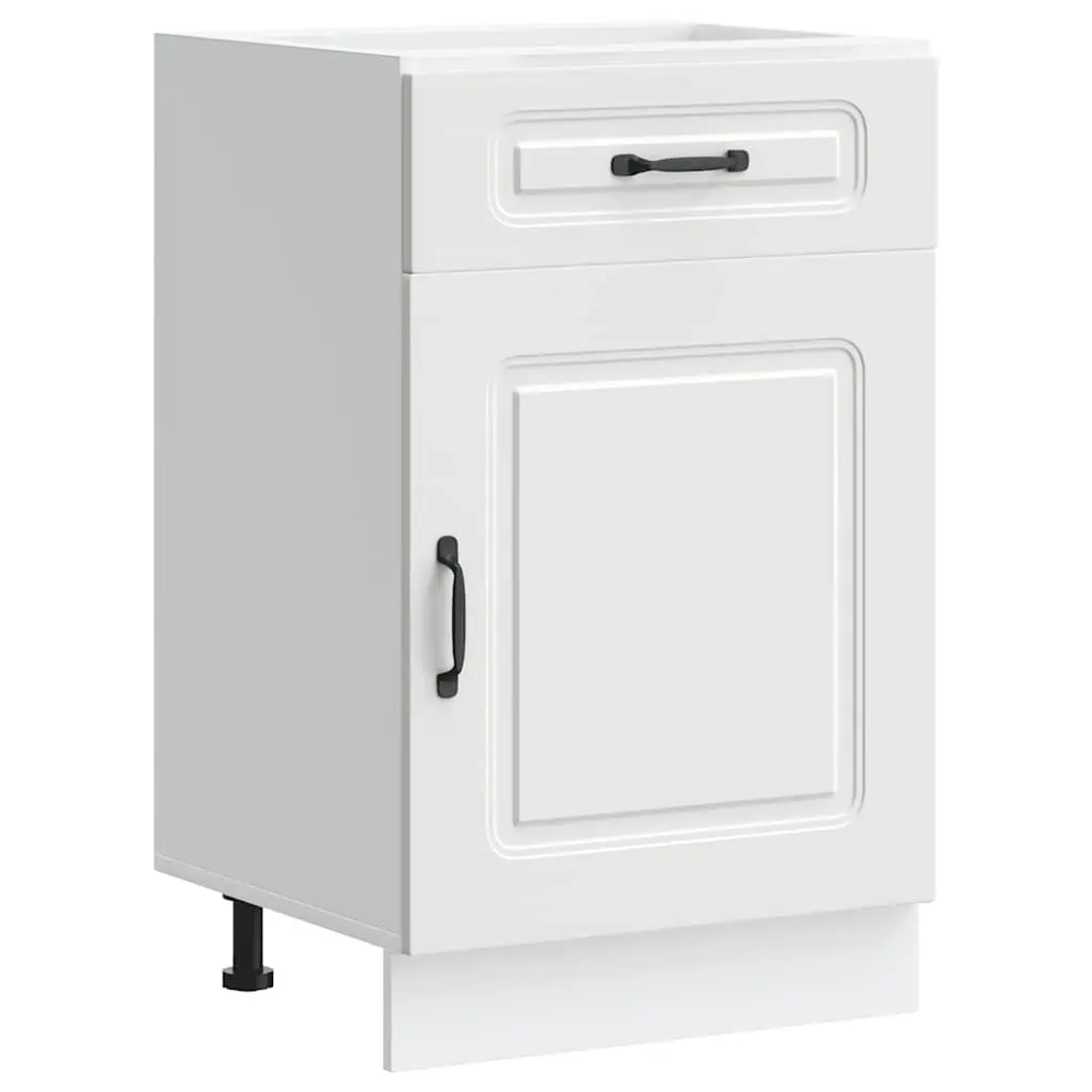 Kitchen Base Cabinet Kalmar White Engineered Wood 853477 - Furniture