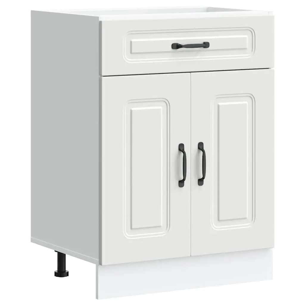 Kitchen Base Cabinet Kalmar White Engineered Wood 853487 - Furniture