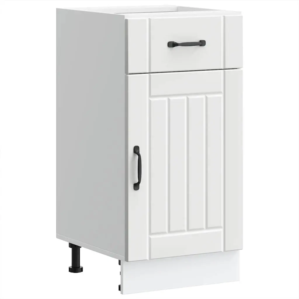 Kitchen Base Cabinet Lucca White Engineered Wood 853707 - Furniture