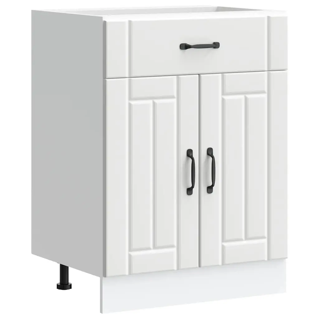 Kitchen Base Cabinet Lucca White Engineered Wood 853727 - Furniture