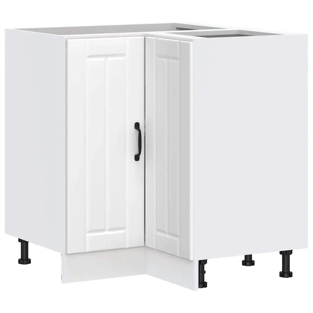 Kitchen Corner Base Cabinet Lucca White Engineered Wood 853747 - Furniture