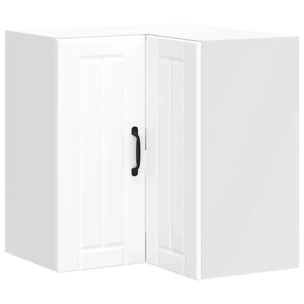 Kitchen Wall Corner Cabinet Lucca White Engineered Wood 853857 - Furniture