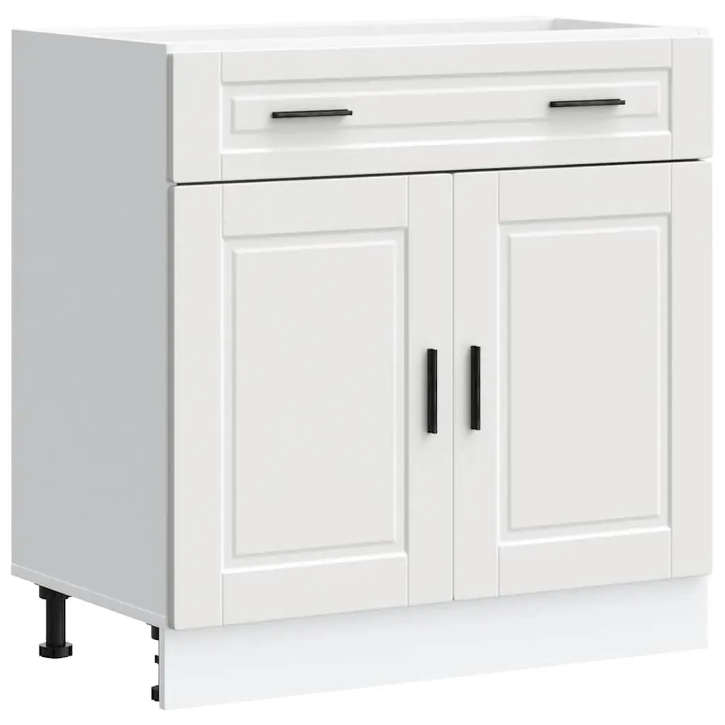 Kitchen Base Cabinet Porto White Engineered Wood 853977 - Furniture