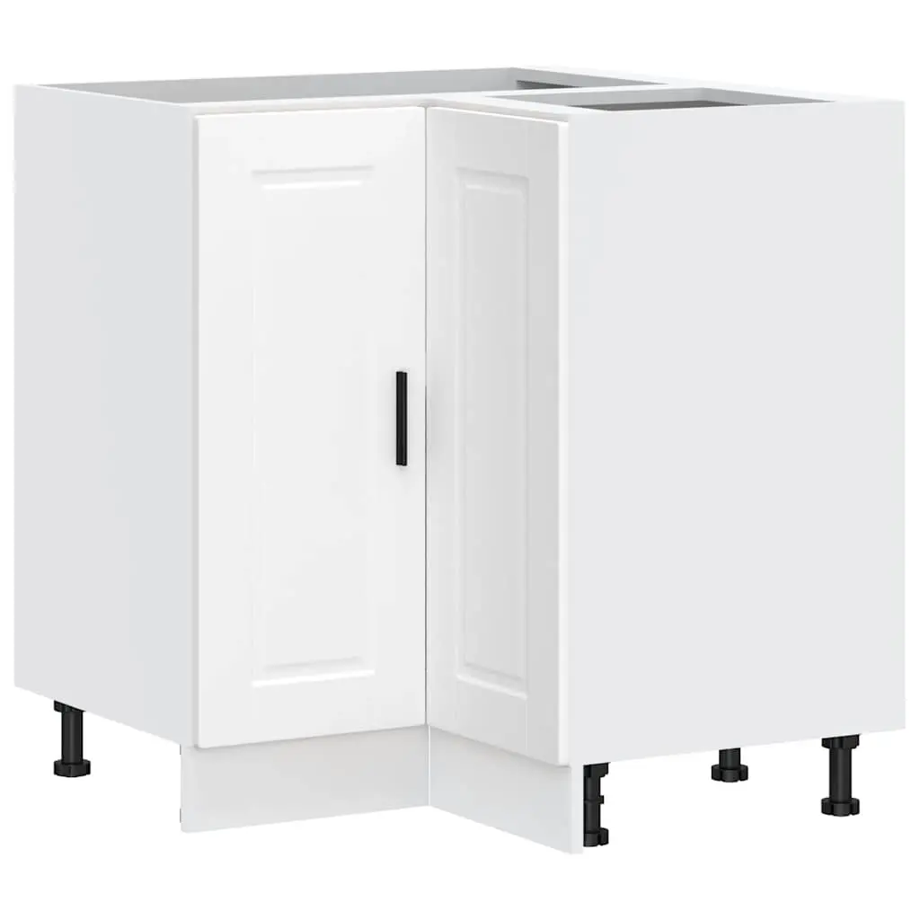 Kitchen Corner Base Cabinet Porto White Engineered Wood 853987 - Furniture