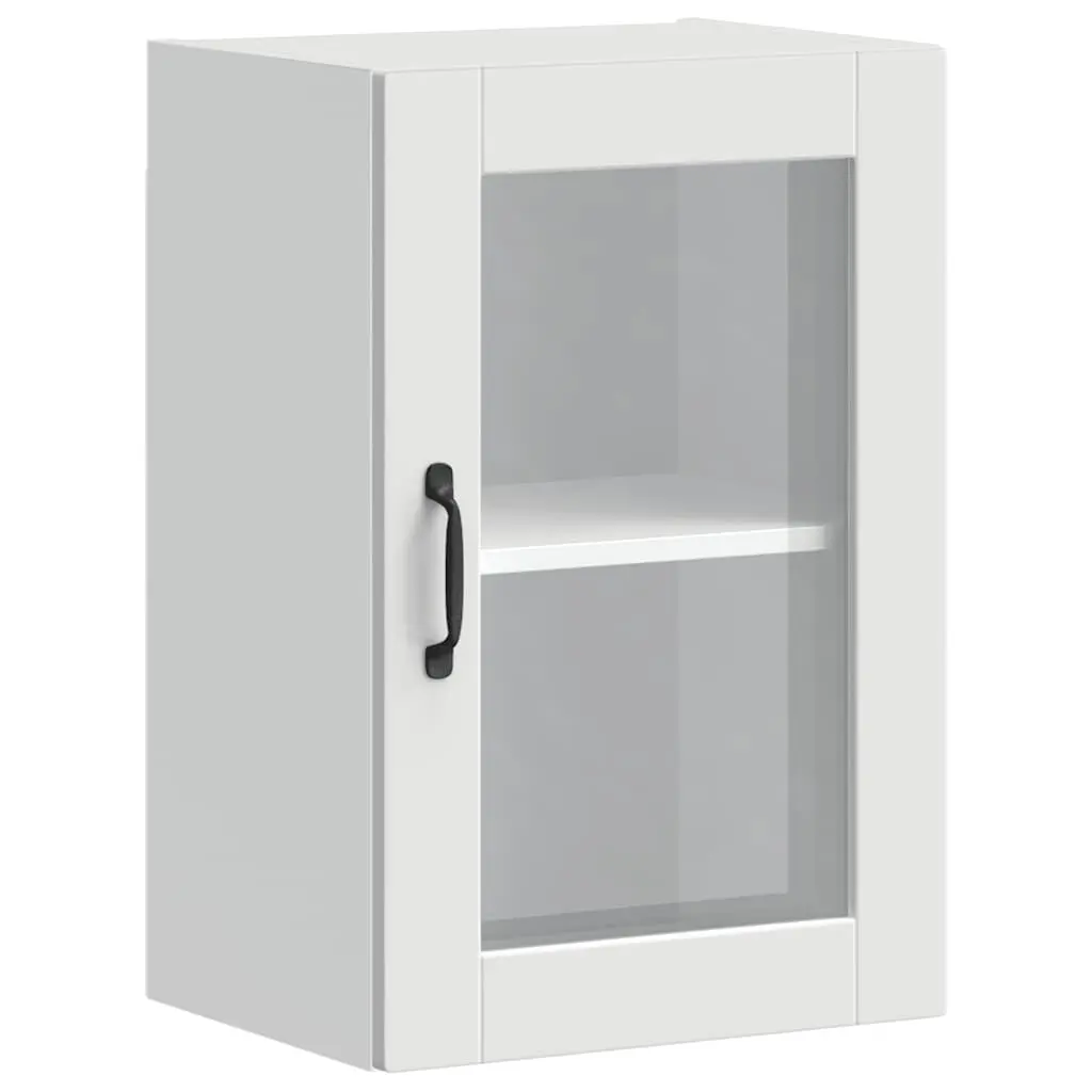 Kitchen Wall Cabinet with Glass Door Porto White 854007 - Furniture