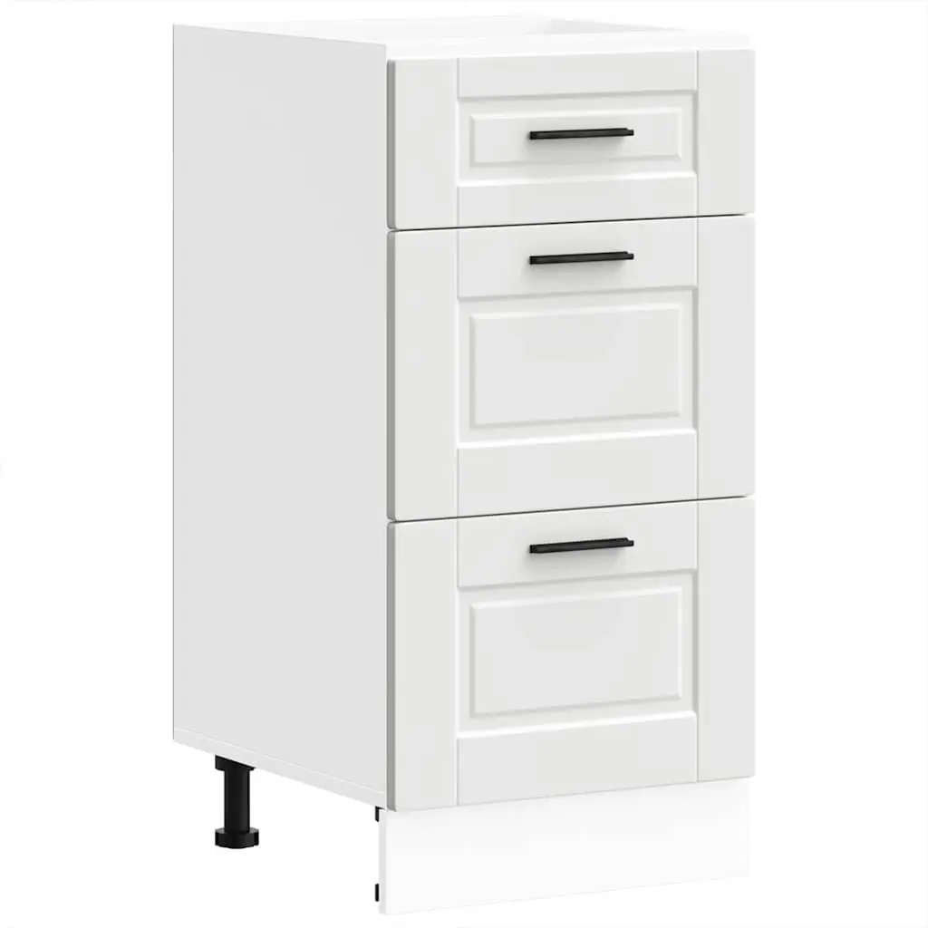 Kitchen Base Cabinet Porto White Engineered Wood 854220 - Furniture