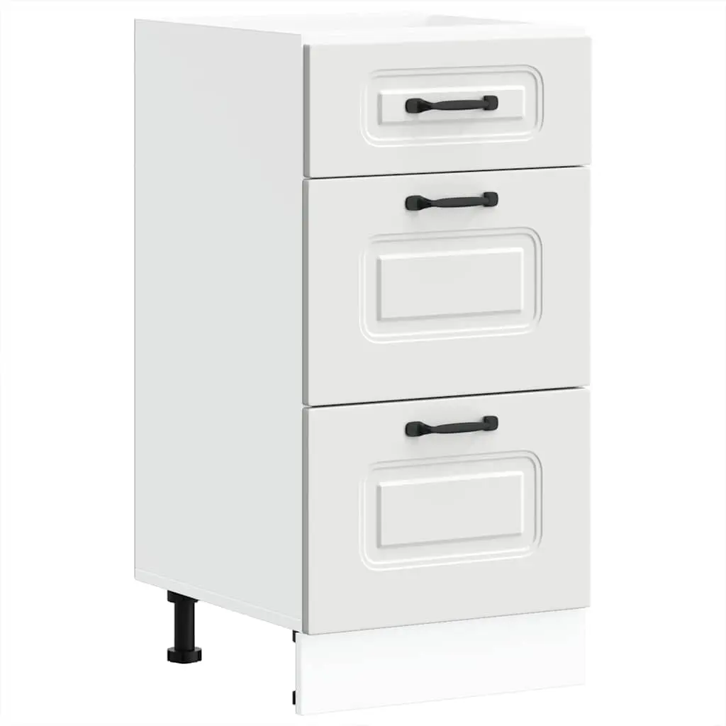 Kitchen Base Cabinet Kalmar White Engineered Wood 854240 - Furniture