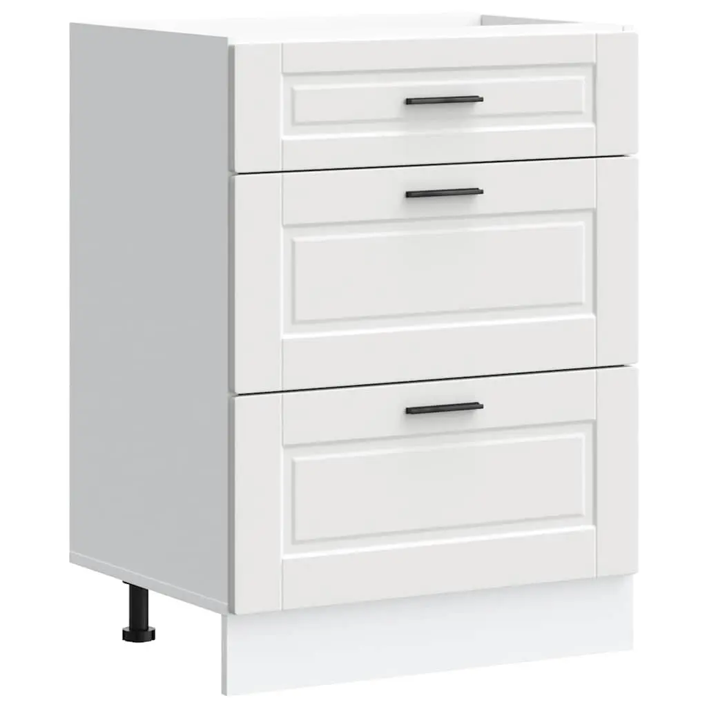 Kitchen Base Cabinet Porto White Engineered Wood 854259 - Furniture