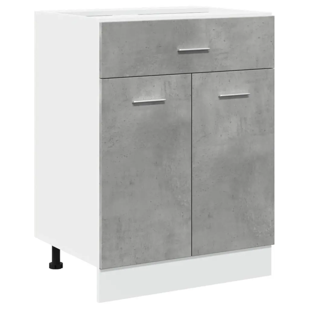 Drawer Bottom Cabinet Lyon Concrete Grey 60x46x81.5 cm Engineered Wood 856088 - Furniture