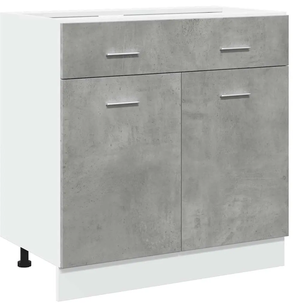 Drawer Bottom Cabinet Lyon Concrete Grey 80x46x81.5 cm Engineered Wood 856091 - Furniture