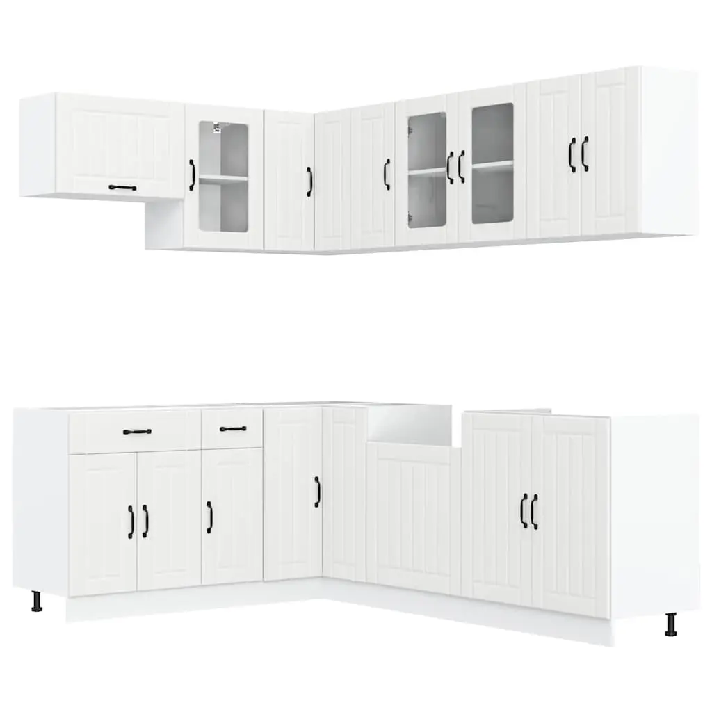11 Piece Kitchen Cabinet Set Lucca White Engineered Wood 3314891 - Furniture
