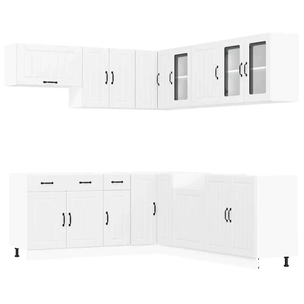 11 Piece Kitchen Cabinet Set Lucca White Engineered Wood 3314921 - Furniture