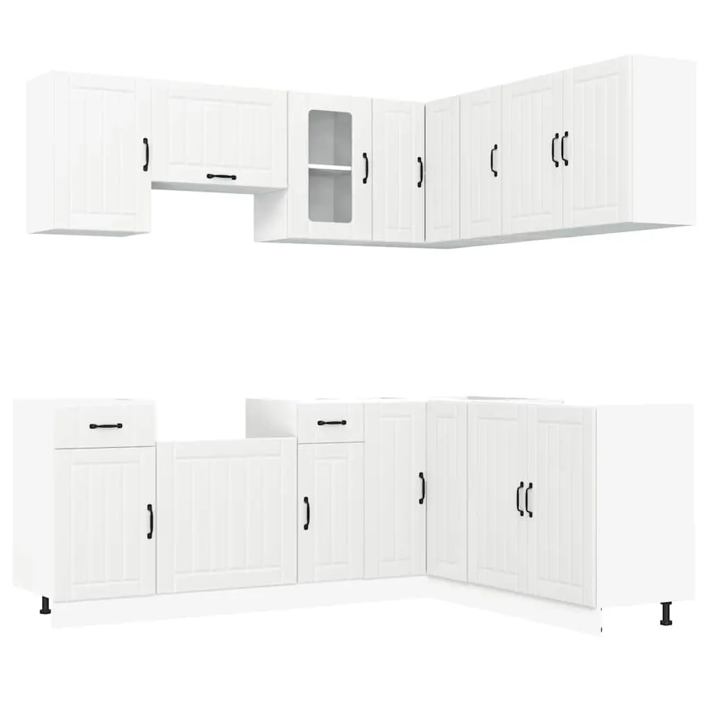 11 Piece Kitchen Cabinet Set Lucca White Engineered Wood 3314951 - Furniture