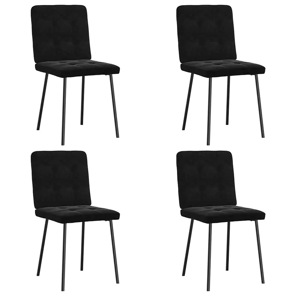 Dining Chairs 4 pcs Black Velvet 3315163 - Furniture