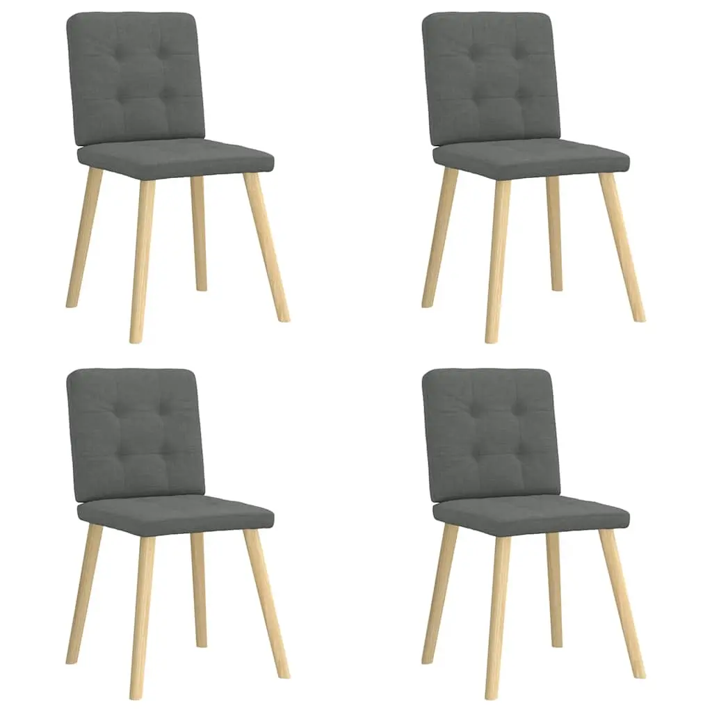Dining Chairs 4 pcs Dark Grey Fabric 3315169 - Furniture