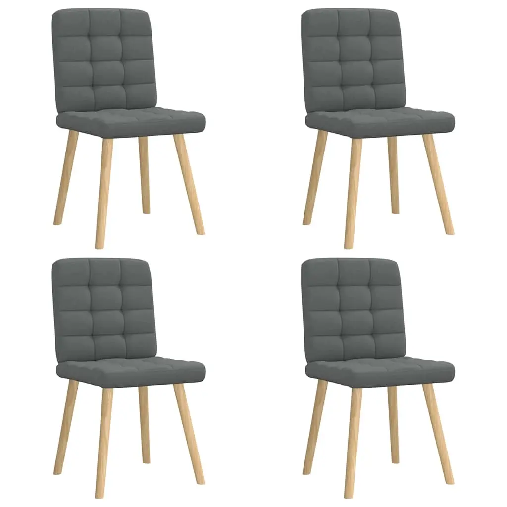 Dining Chairs 4 pcs Dark Grey Fabric 3315192 - Furniture