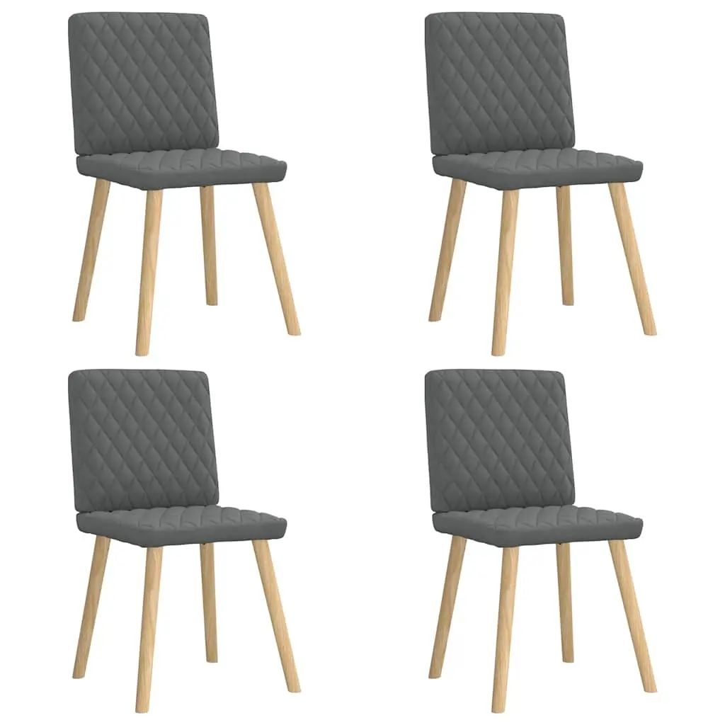 Dining Chairs 4 pcs Dark Grey Fabric 3315222 - Furniture